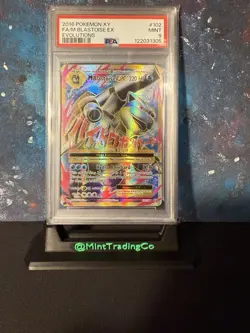 Pokemon M Blastoise EX Full Art Ultra Rare Card 102/108 PSA 9 - Image 1