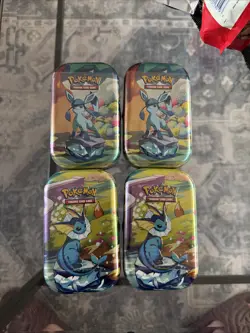 Lot of 4 - Pokemon TCG - Prismatic Evolutions Mini Tins - FACTORY SEALED - Image 1