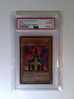 Yu-Gi-Oh! Jinzo Pharaoh's Servant Unlimited PSV-000 Reverse Foil Error PSA 10 - Image 1
