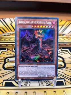 Yugioh Dogoran der Kaiju der Verruckten Flamme Silver Ultra Rare BLC1-DE033 - Image 1
