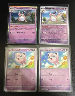 Pokemon TCG Jigglypuff/Wigglytuff 4 Card Lot - Image 1
