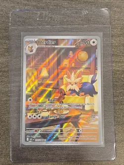 Herdier 155/086 Illustration Rare White Flare Pokemon Card Near Mint - Image 1