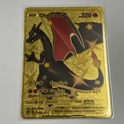 Charizard V HP 220 Gold Foil Pokemon Card 079/073 Fan Art Mint - Image 2