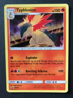 Typhlosion SM185 SM Sun & Moon PROMO Pokemon Card HOLO RARE Near Mint - Image 1