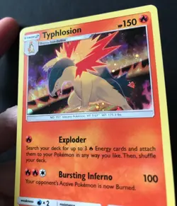 Typhlosion SM185 SM Sun & Moon PROMO Pokemon Card HOLO RARE Near Mint - Image 3