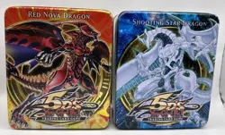 Yugioh 5DS 2010 Red Nova & Shooting Star Dragon-EMPTY Card Collectible Tin - Image 1