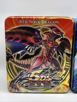 Yugioh 5DS 2010 Red Nova & Shooting Star Dragon-EMPTY Card Collectible Tin - Image 2