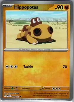 Hippopotas (Master Ball) 052/131 SV: Prismatic Evolutions - Pokemon Card - NM - Image 1