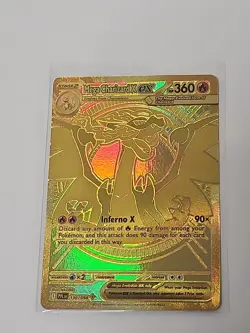 Mega Charizard X EX Phantasmal Flames 130/94 Mega Ultra Rare Gold Card NM+ - Image 1