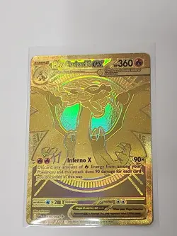 Mega Charizard X EX Phantasmal Flames 130/94 Mega Ultra Rare Gold Card NM+ - Image 2