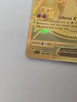 Mega Charizard X EX Phantasmal Flames 130/94 Mega Ultra Rare Gold Card NM+ - Image 3