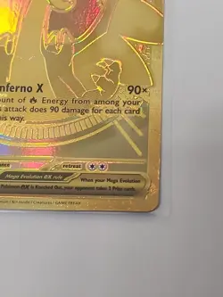 Mega Charizard X EX Phantasmal Flames 130/94 Mega Ultra Rare Gold Card NM+ - Image 4