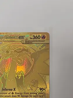 Mega Charizard X EX Phantasmal Flames 130/94 Mega Ultra Rare Gold Card NM+ - Image 5