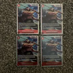 OP02-004 Edward Newgate SR x4 Playset - One Piece Card Game TCG - English NM/M - Image 1