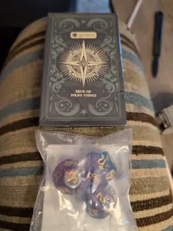 Dice Set and D&D Deck of Many Things: The Physical Manifestation Deck Card NEW - Image 1