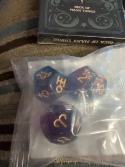 Dice Set and D&D Deck of Many Things: The Physical Manifestation Deck Card NEW - Image 4