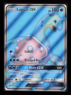 Lapras GX (Full Art) 139/149 Ultra Rare SM Base Set Pokemon Card - Image 1
