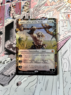 (Foil) (Extended Art) Ajani, Caller of the Pride | Near Mint | Foundations #357 - Image 1