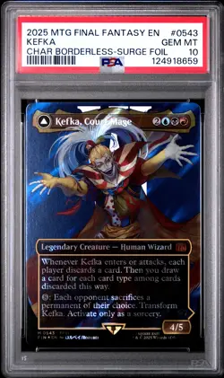 2025 MTG FINAL FANTASY #0543 KEFKA, COURT MAGE/KEFKA, RULER OF RUIN PSA 10 - Image 1