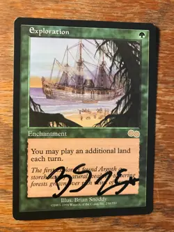 Magic the Gathering MTG Exploration Urza's Saga signed by Artist NM - Image 1