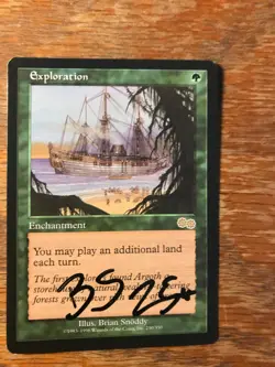 Magic the Gathering MTG Exploration Urza's Saga signed by Artist NM - Image 2