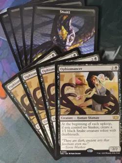 Ophiomancer W/ Snake Token x 4 | 7% Off 2+ | Dragonstorm | NM | MTG - Image 1