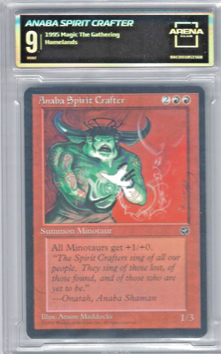 1995 Magic The Gathering Homelands ANABA SPIRIT CRAFTER Rare Graded 9 - Image 1