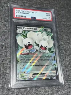 2023 POKEMON PAR EN-PARADOX RIFT #155 MAUSHOLD EX PSA 9 - Image 1