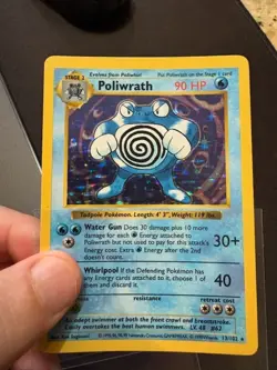 Poliwrath Holo Shadowless Base Set Vintage Rare Pokemon Card - Image 1