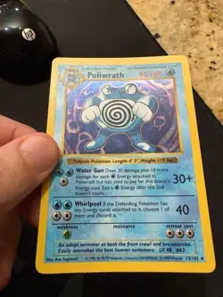 Poliwrath Holo Shadowless Base Set Vintage Rare Pokemon Card - Image 2