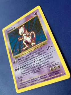 [LP] Mewtwo 010/102 Base Set (** Shadowless **) Holo Pokemon - Image 2