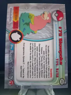 Slowpoke #79 2000 Topps Pokemon TV Animation Edition Blue logo - Image 2
