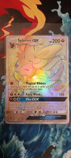Pokemon Lot of 2 Sylveon GX full art Rainbow Secret Rare/Shiny Vault H 2017/2019 - Image 3