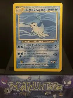 Pokemon Card Light Dewgong 45/105 Neo Destiny WOTC Played - Image 1