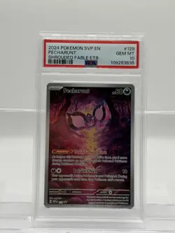 Pokemon TCG Pecharunt Promo 129 Full Art Scarlet & Violet Shrouded Fable - Image 1