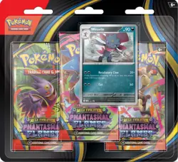 Pokemon Phantasmal Flames ME02 - Set of 2 -Weavile 3-Pack Blister PRESALE - Image 1