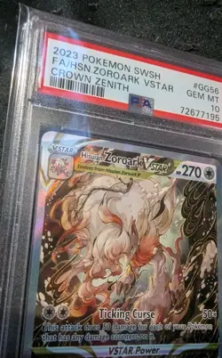 Pokemon 2023 Hisuian Zoroark VSTAR GG56 Full Art Crown Zenith GEM MINT PSA 10 - Image 3