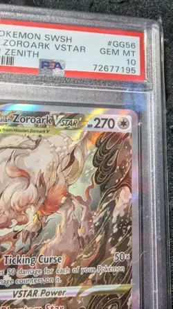 Pokemon 2023 Hisuian Zoroark VSTAR GG56 Full Art Crown Zenith GEM MINT PSA 10 - Image 4