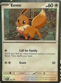Eevee 200 Black Star Promo Cosmos Holo Pokemon Promo NM - Image 1
