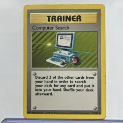 Computer Search 71/102 Base Set WOTC 1999 Pokemon LP/MP Trainer - Image 1