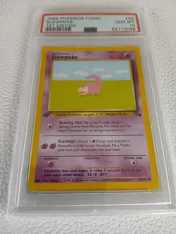 Pokemon Card 1st Edition Fossil #55 Slowpoke PSA 10 GEM MINT 1999 WOTC Vintage - Image 3