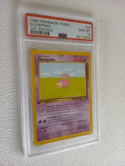 Pokemon Card 1st Edition Fossil #55 Slowpoke PSA 10 GEM MINT 1999 WOTC Vintage - Image 4