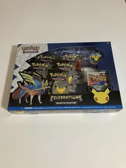 Pokemon Celebrations Zacian LV. X Deluxe Pin Collection Box Factory Sealed - Image 1