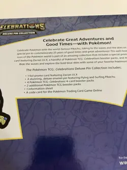 Pokemon Celebrations Zacian LV. X Deluxe Pin Collection Box Factory Sealed - Image 3