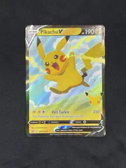Pikachu V Full Art #SWSH143 Pokemon Sword & Shield Black Star Promo - Image 1