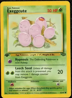 Exeggcute 52/64 1st Edition Regular Non Holo WoTC Pokemon Jungle Set LP English - Image 1