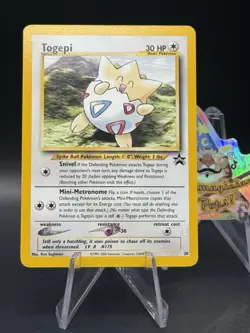 Togepi 30 WOTC Black Star Promo Pokemon Card NM - Image 1