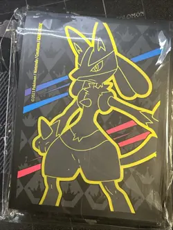 65 Ct Crown Zenith ETB Lucario Card Sleeves New, Sealed Pokemon - Image 1