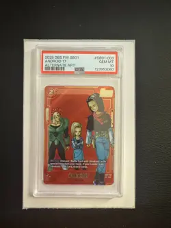 2025 DRAGON BALL SUPER CARD GAME FUSION WORLD MANGA BOOSTER 01 ANDROID 17 PSA 10 - Image 1