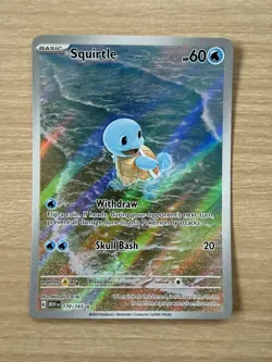 Pokemon TCG Card Squirtle 170/165 S&V 151 Illustration Rare English - NM - Image 1